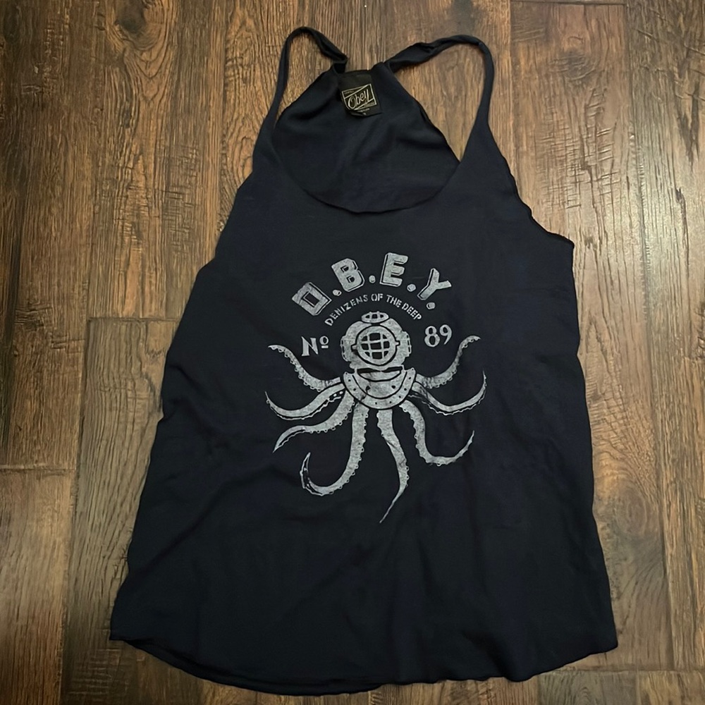 Obey racerback tank top